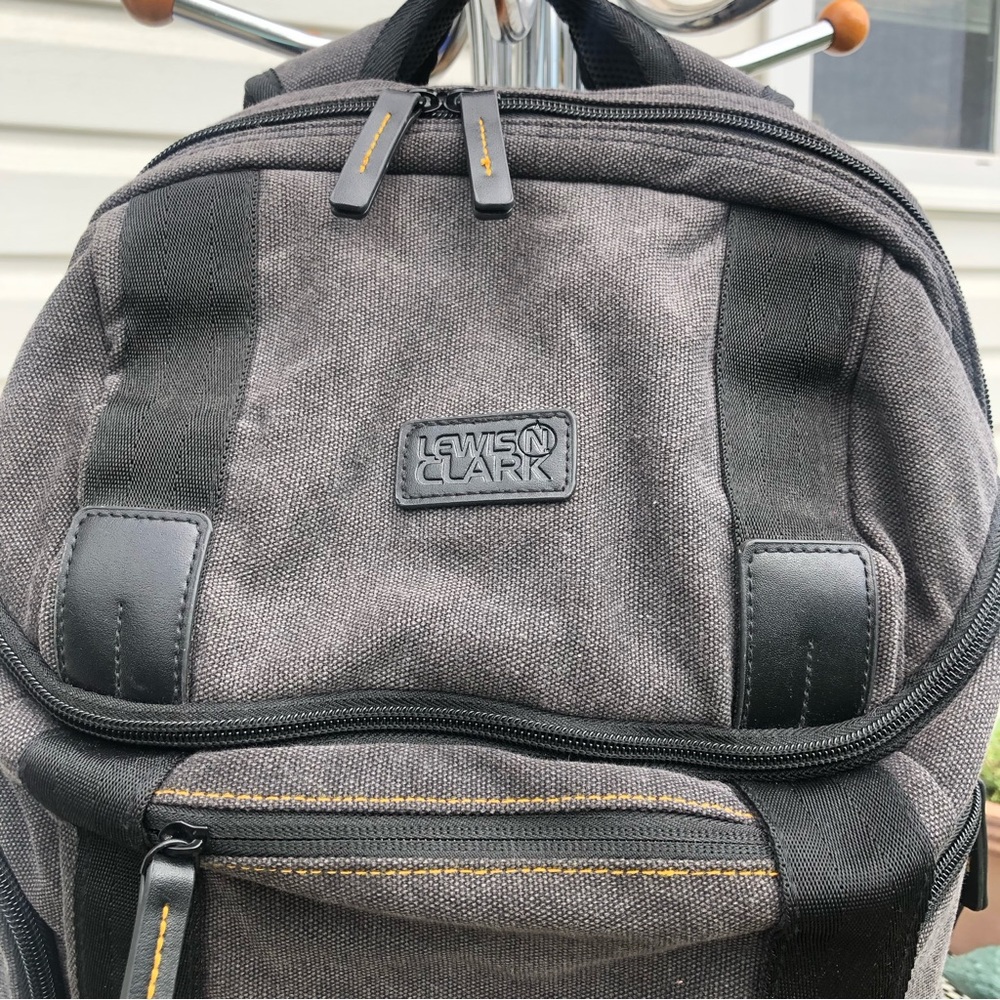 Lewis N Clark canvas backpack, loved/cared for, good clean condition, unisex